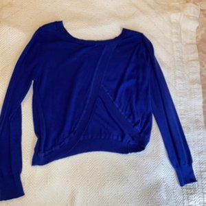 Open Back Blue Sweater